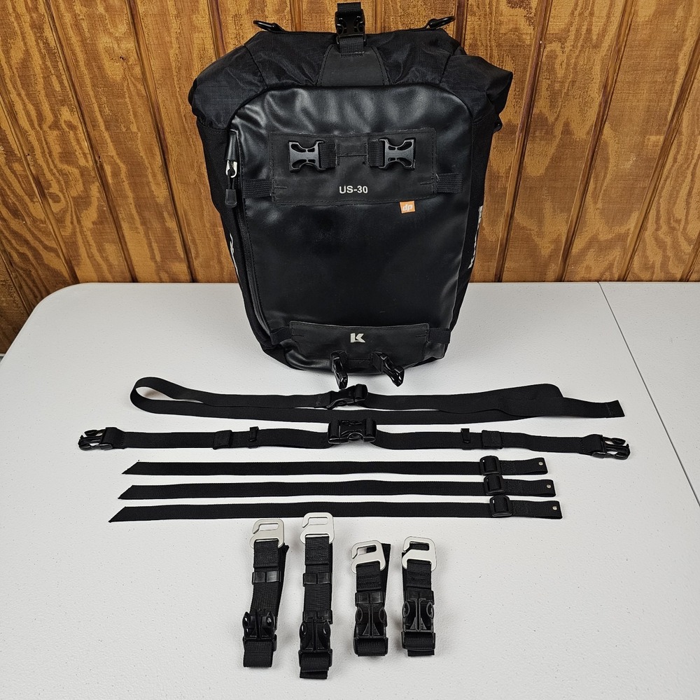 Kriega US-30 Drypack Waterproof Motorcycle Tail Bag Luggage w/ Straps
